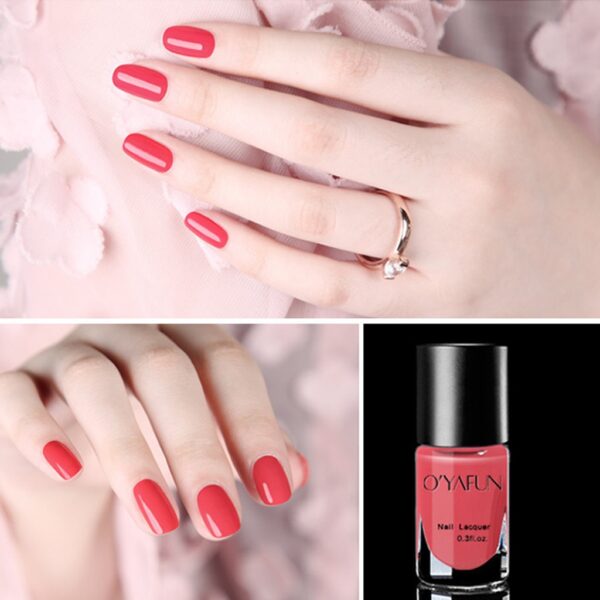 8ML Water Based Nail Polish Shiny Peelable Health Nontoxic Breathable vernis a ongles normal Nail Art 1