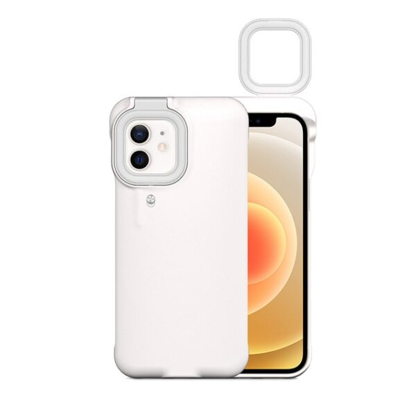 Akcoo ya iPhone 12 Pro max Mwanga wa Pete Mwanga wa Flash Case ya LED Selfie Tochi Jalada la Simu ya rununu 1.jpg 640x640 1