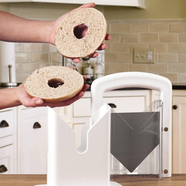 Bagel Guillotine Universal Slicer Cutter Խոհանոցային հարմարանքներ Bagels հացերի համար Muffins Buns Rolls 1