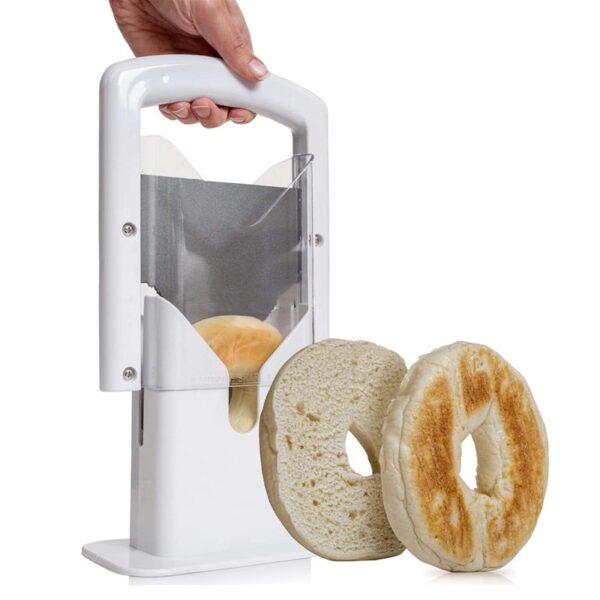 Bagel Ghilotină Tăietor de feliat universal Gadgeturi de bucătărie pentru covrigi Pâine Brioșe chifle Rulouri 3