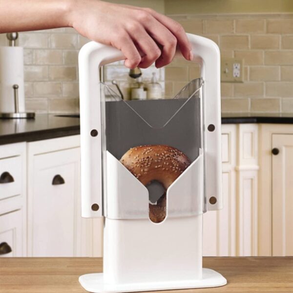 百吉饼断头台通用切片机厨房小工具适用于百吉饼面包松饼面包卷