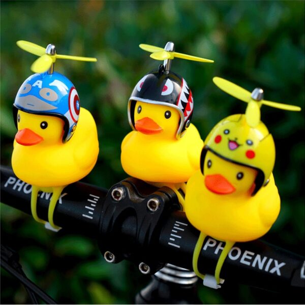 Bicycle Light Bike Horn Bell Duck Front Lights Tail Handlebar Head Lamp Cute Flash Kids Child 3