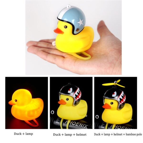 Bicycle Light Bike Horn Bell Duck Front Lights Tail Handlebar Head Lamp Cute Flash Kids Child 4