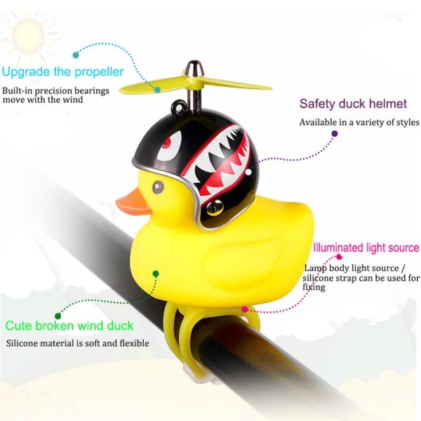 Bicycle Light Bike Horn Bell Duck Front Lights Tail Handlebar Head Lamp Cute Flash Kids Child