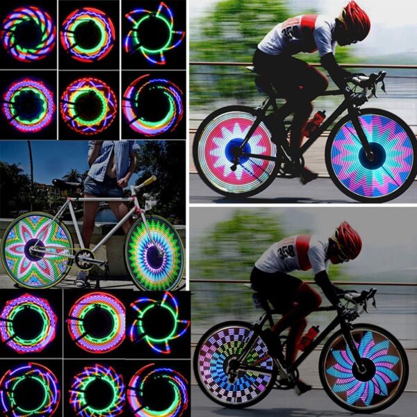 Biċikletta Mutur Bike Tire Tire Rota Dwal 32 LED Flash Spoke Light Bozza Outdoor Ċikliżmu Dwal 1