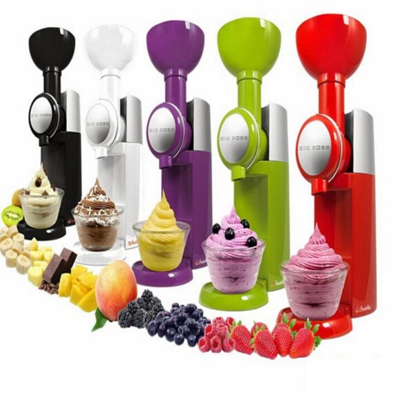 बिग बॉस स्विरलियो स्वचालित जमे हुए फल मिठाई मशीन फल आइसक्रीम मशीन निर्माता मिल्कशेक मशीन