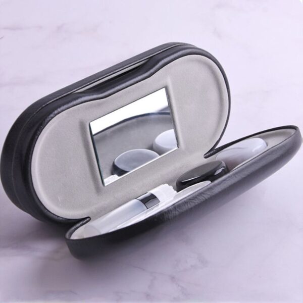 Creative Dual Use Glasses Case Handmade Double Layer Box Box multi purpose contact Lens Boxes for Men 5