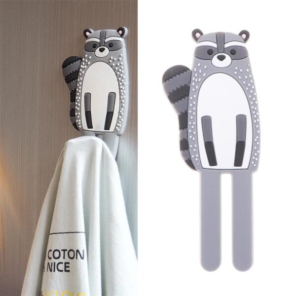 Cute magnetic hook removable refrigerator sticker refrigerator message magnet jacket hanger key ring storage hook Animal 2