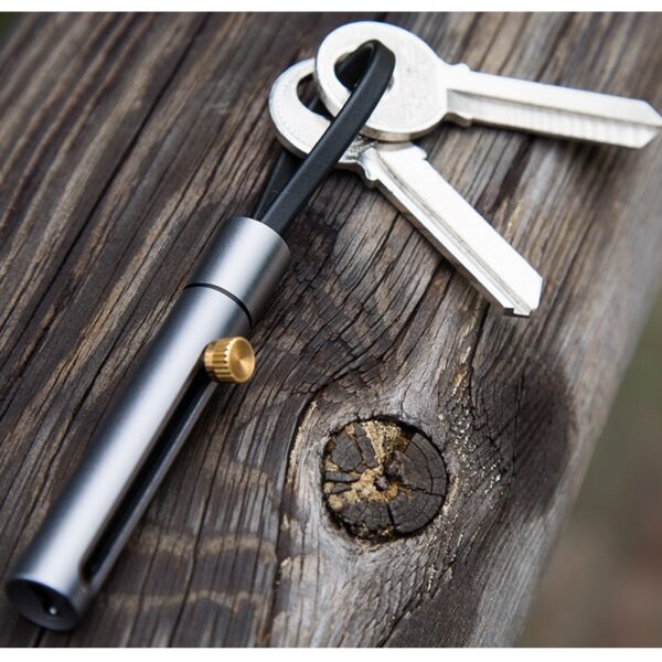 Defense Tactical EDC Aviation Aluminum Keychain with Cutter Knife Car Self defense Multifunctional Men Key Chain 4