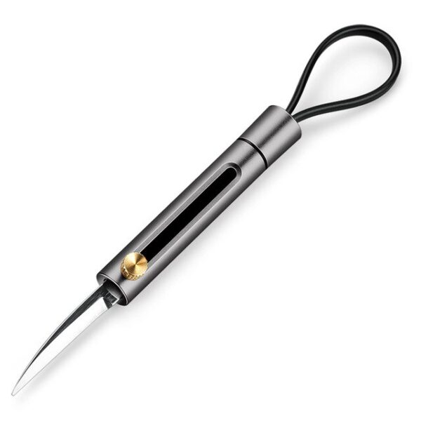 Defense Tactical EDC Aviation Aluminum Keychain with Cutter Knife Car Self defense Multifunctional Men Key