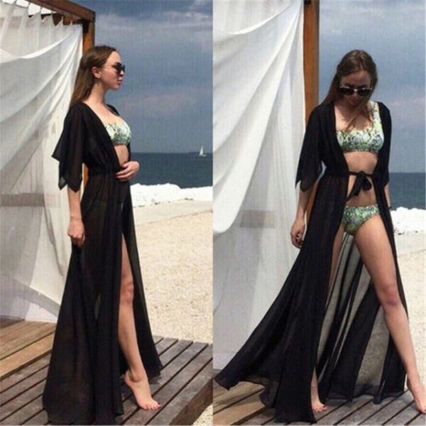 Fashion Women Summer Solid Color Sleeve Loose Sexy Beach Dress Holiday Swimwear Mesh Cover Up 3.jpg 640x640 3