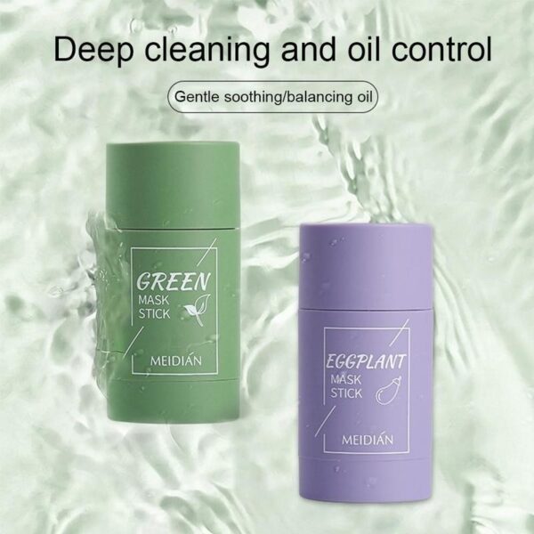 Green Tea Cleansing Clay Stick Mask ทำความสะอาดสิว Beauty Skin Green Tea Moisturizing Hydrating Whitening Care 3