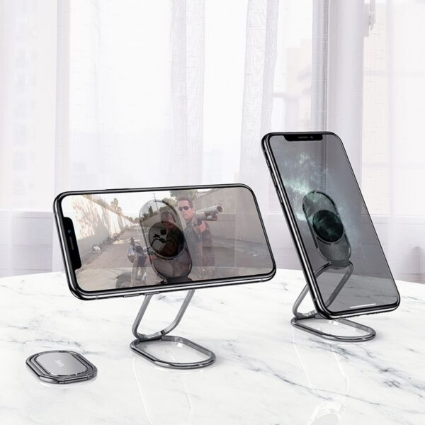 HOCO Metal Desktop Tablet Holder Foldable ịgbatị Nkwado Desktọpụ ekwentị ekwentị njide Guzosie Ike maka iPhone 3