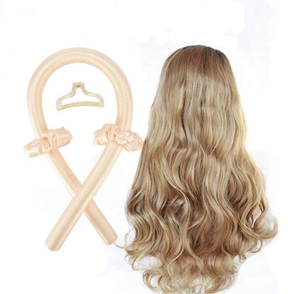 Heatless Curling Rod Headband No Heat Curls Ribbon Hair Rollers Spací měkký čelenka Hair Curlers DIY 4