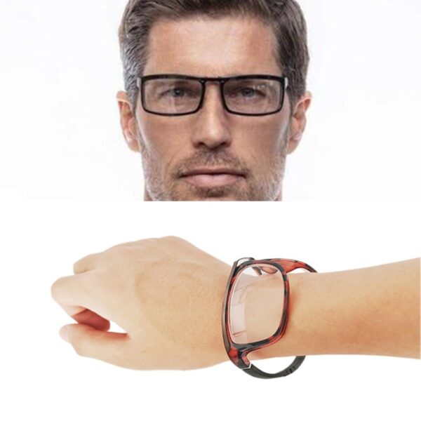 High Quality Slap On Wrist Folding Reading Glasses Wrist Watch Glasses Magnet hanging neck to Carry