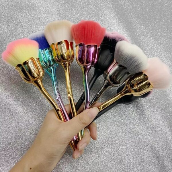 LAIKOU Rose Nail Art Dust Brush For Manicure Beauty Brush Blush Powder brushes Fashion Gel Nail