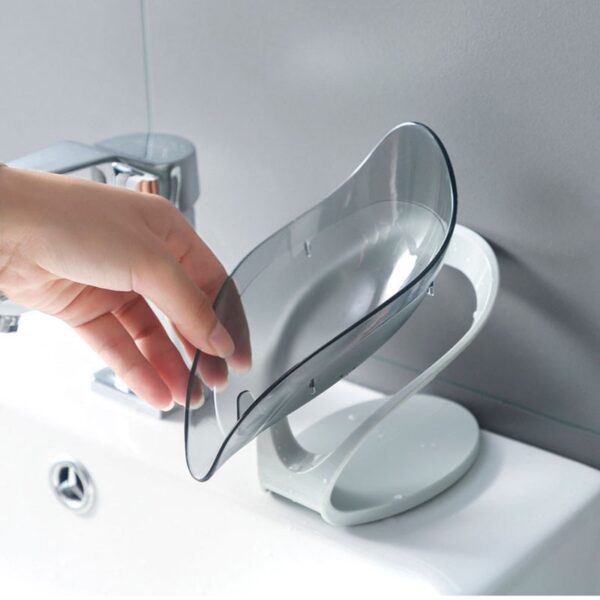 Portasapone a forma di foglia Portasapone antiscivolo WC Vassoio doccia scolapiatti Bagno Gadget da cucina 2