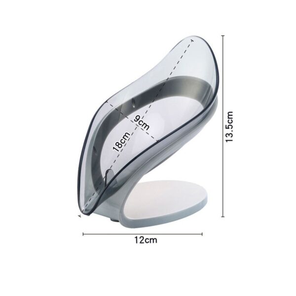 Leaf Shape Soap Holder Non Slip Soap Box Toilet Shower Tray Draining Rack Bathroom Kitchen Gadgets 5