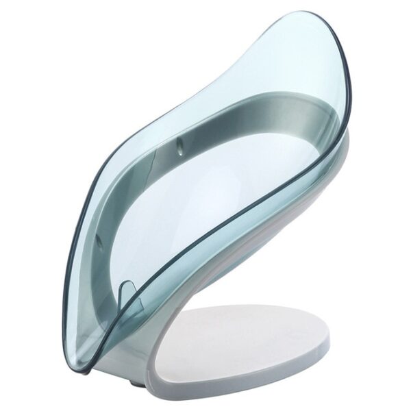 Leaf Shape Soap Holder Non Slip Soap Box Toilet Shower Tray Draining Rack Bathroom Kitchen