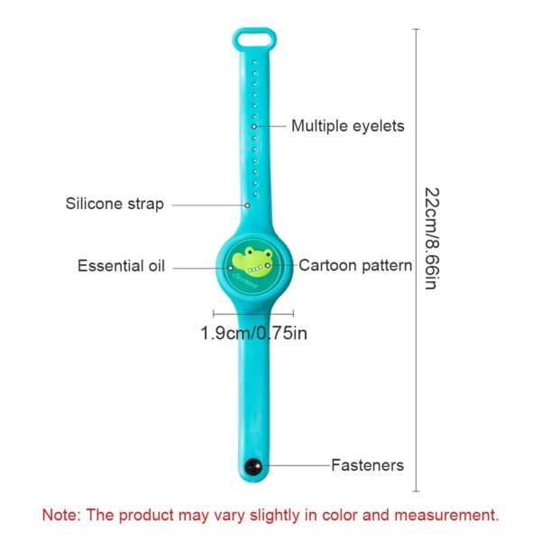 Waamu Repellent tamariki silicone Watch Safe Cartoon Lightweight Wearable Mosquito Repeller Bracelet tiaki whakamutunga roa 2