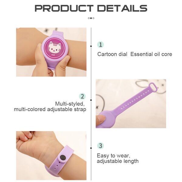 Mosquito Repellent children silicone Watch Safe Cartoon Lightweight Wearable Mosquito Repeller Bracelet long last protection 5