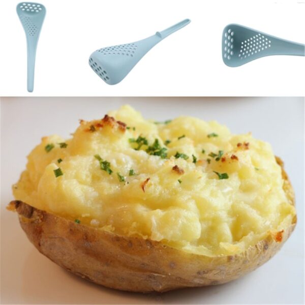 Non Stick Food Grade Nylon Potato Masher Mash Ricers Tool Colander Spoon Grid Mashing Cookware Strainers 1