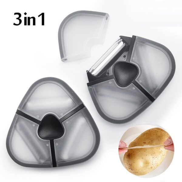 Premium Swivel 1PCS 3 In 1 Peeler Kitchen Planer Peeling Apple Peeler 3 In1 Stainless