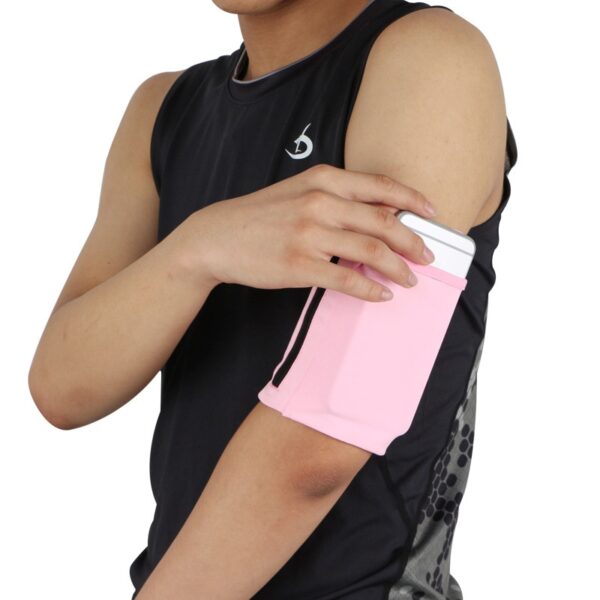 Bolsa de pulso com alça reflexiva, capa de celular para corrida, antirroubo, esportiva, manga de braço, masculina, feminina, elástica 4