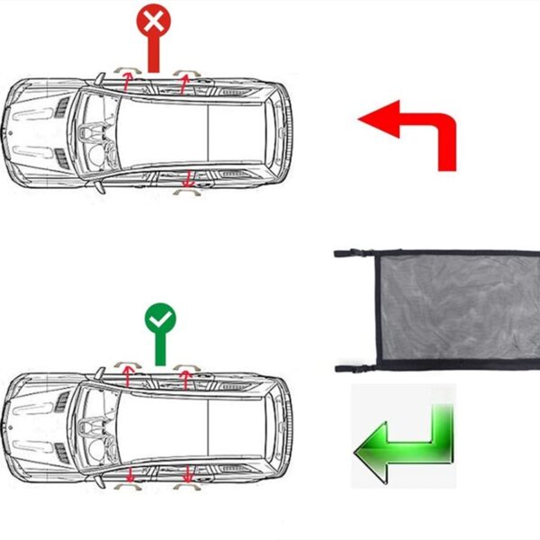 SUV Car Ceiling Storage Net Pocket Car Roof Bag Interior Cargo Net Breathable Mesh Bag Auto 5