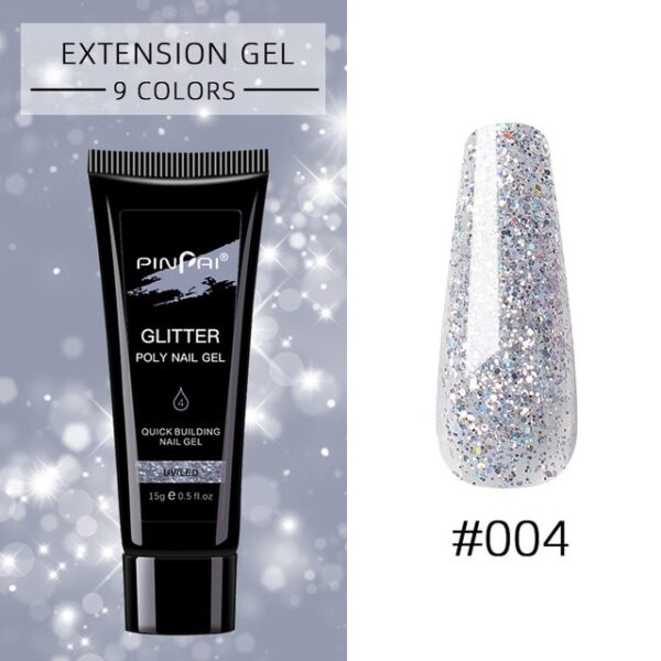 Sequin Glitter Poly Nail Gel don Tsawon ƙusa Manicure Acrylic Hybrid UV Gel Nail Polish Art 3.jpg 640x640 3