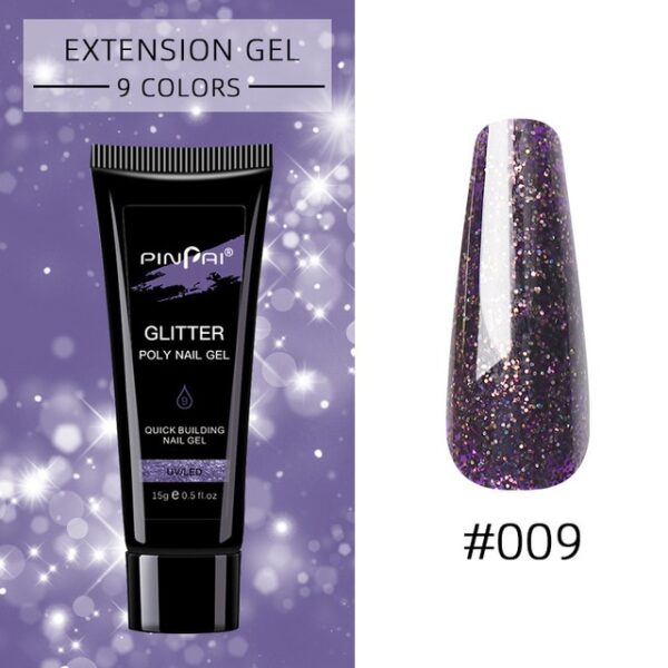 Sequin Glitter Poly Nail Gel để mở rộng móng tay Làm móng Acrylic Hybrid UV Gel Sơn móng tay Art 8.jpg 640x640 8