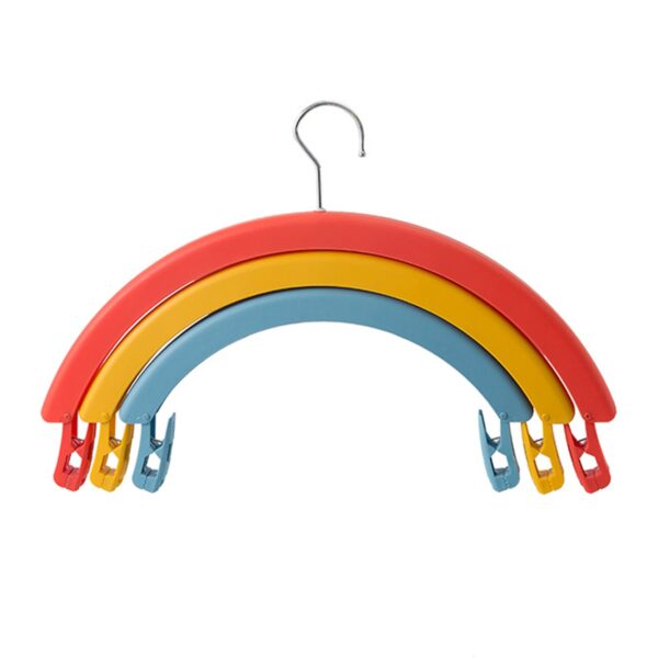 Тришарова багатофункціональна поворотна вішалка для одягу Rainbow Hanger Durable for Home DNJ998 5
