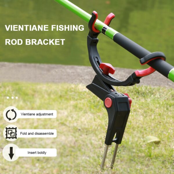 Universal fiskestangsholder 360 graders justerbar foldbar beslag Sea Lake Fish Rod Fix Pole Rack