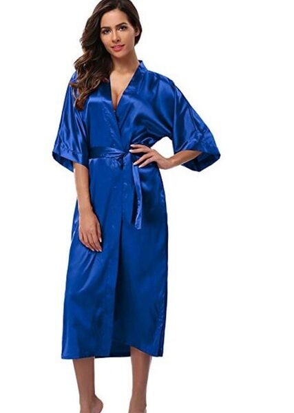 Women Silk Satin Long Wedding Bride Bridesmaid Robe Kimono Robe Feminino Bath Robe Large Size XXXL 5.jpg 640x640 5