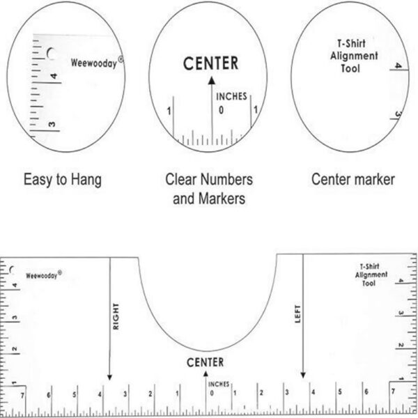 1 4pcs T Shirt alignment Ruler Centering Tool Placement Graphic Guide Tough Printed T Shirt Design 4