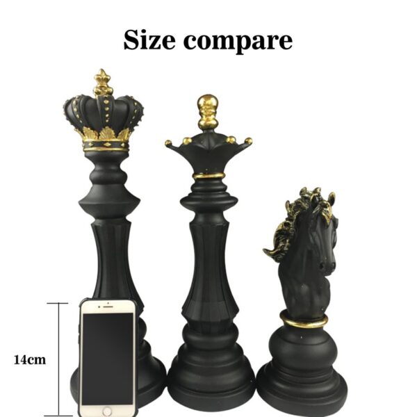 1Pcs Resin Chess Pieces Board Games Accessories International Chess Figurines Retro Home Decor Simple Modern Chessmen 2