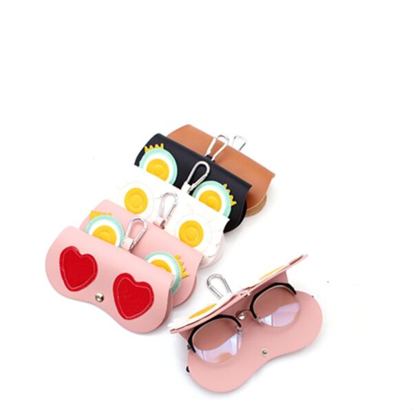 2019 PU Leather Cartoon Cute Travel Women Sun Eye Glasses Box Bag Case Protection Carry Sunglasses 4