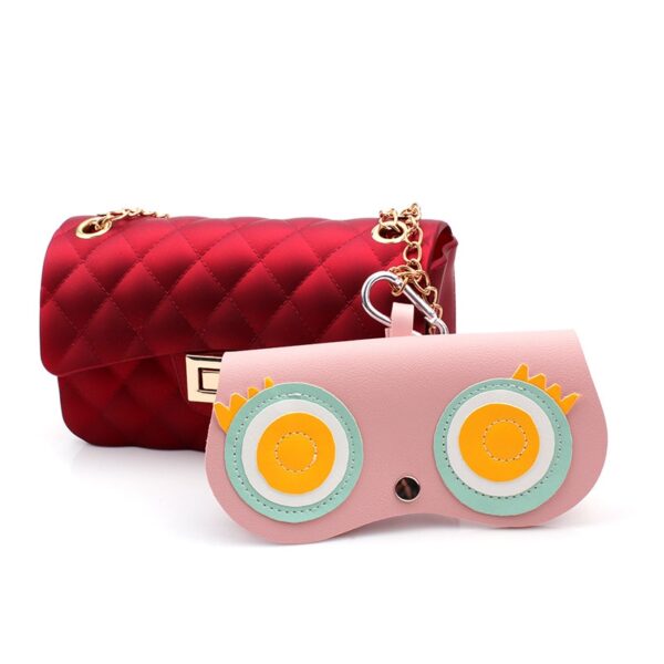 2019 PU Leather Cartoon Cute Travel Women Sun Eye Glasses Box Bag Case Protection Carry Sunglasses 5