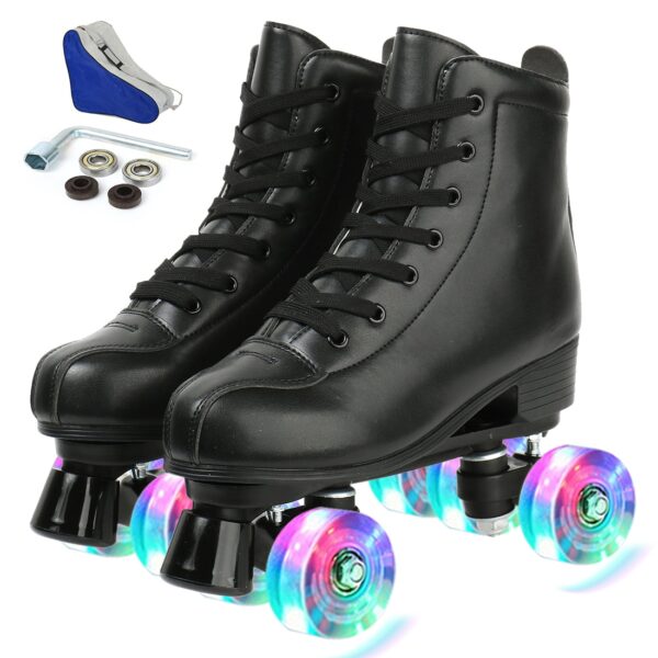 2021 ผู้หญิงผู้ชาย 5 Choice Pu ไมโครไฟเบอร์ Roller Skates รองเท้าสเก็ตเลื่อน Quad รองเท้าผ้าใบเริ่มต้นยุโรป 2