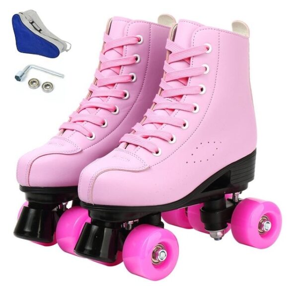 2021 ผู้หญิงผู้ชาย 5 Choice Pu ไมโครไฟเบอร์ Roller Skates รองเท้าสเก็ตเลื่อนรองเท้าผ้าใบ Quad เริ่มยุโรป 4.jpg 640x640 4