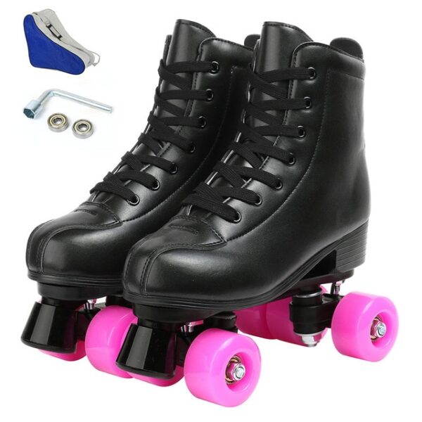 2021 Frae Männer 5 Wiel Pu Mikrofiber Roller Skates Schlittschong Rutsch Quad Sneakers Fänken