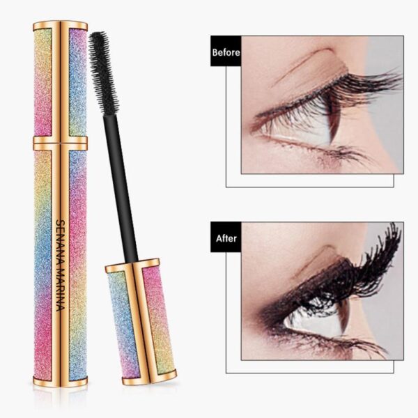 3D Mascara Make-up Ferlinging fan wimpersferlinging Dames Wetterdicht Fluch droech Lange wearende duorre Mascara Big Eye