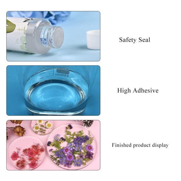 500g 1000g 1 1 AB Epoxy Resin Kit High Adhesive Crystal Clear Resin For DIY Resin 1