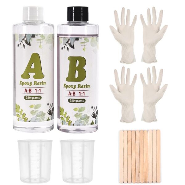 500g 1000g 1 1 AB Epoxy Resin Kit High Adhesive Crystal Clear Resin For DIY Resin