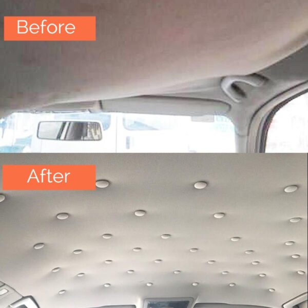 80 40pcs Car Roof Repair Buckle Fasteners Interior Ceiling Cloth Fixing Screw Cap Roof Fabric Upper 3