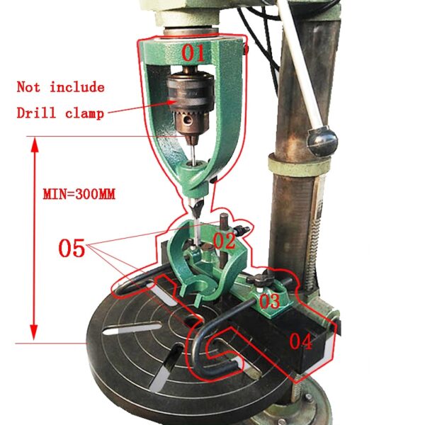 A Set Of Square Tenon Machine Accessories For Bench Drill Square Tenon Machine Converter 1