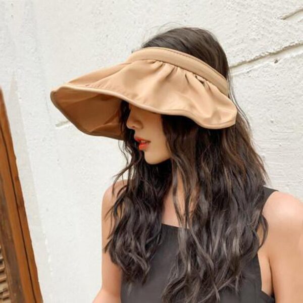 COKK Summer Hats For Women Empty Top Shell Shape Sun Hat Korean Fashion Sunshade Sunscreen Sun 1