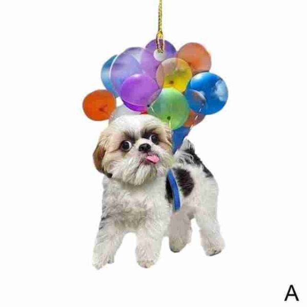 Cartoon Cute Dog Atuo Hanging Ornament With Colorful Balloon parachute Home Accessories Decorations Hanging Ornament Decoration 6.jpg 640x640 6