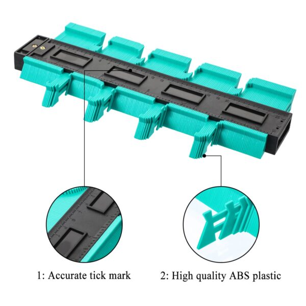 Konturmätare Plastprofil Kopiera konturmätare Standard Trämärkningsverktyg Kakel Laminatplattor Verktyg Profil 1