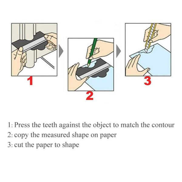 Contour Gauge Plastic Profile Copy Contour Gauges Standard Wood Marking Tool Tiling Laminate Tiles Tools Profile 5